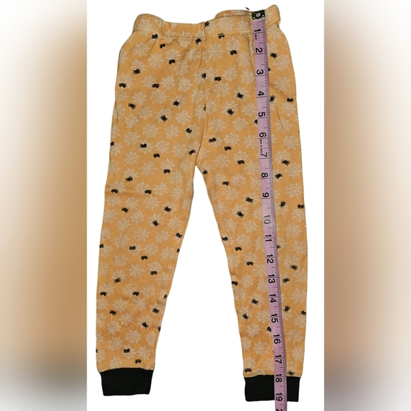 Burt’s Bees Kids Halloween Spider Pajamas Orange Black Organic Cotton Sz 3T - Picture 5 of 15